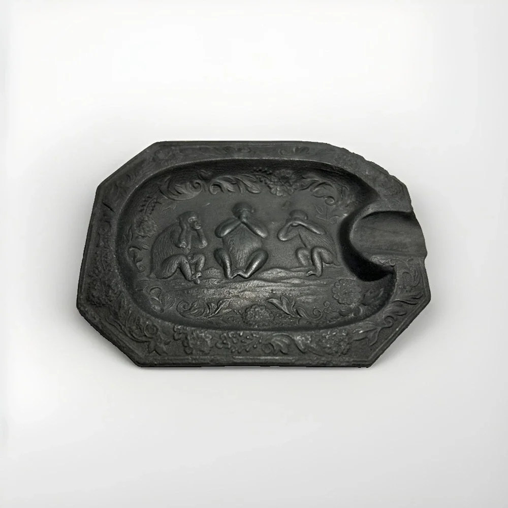 Tin Vintage Truth Of Man Monkey Ashtray